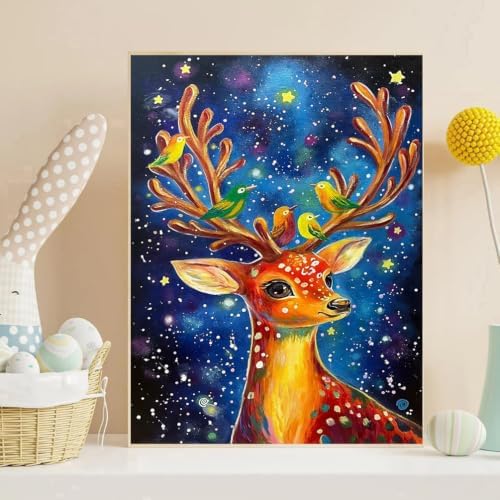 Diamond Art Kits for Adults,Xmas Deer Diamond Art Painting Kits for Adults