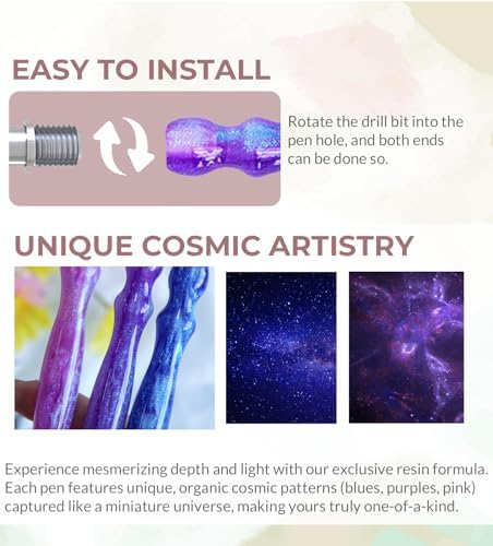Hailivike 14PCS Screw in Diamond Art Pens, 5D Milky Way Diamond Painting Pen, Comfort Grip Diamond Art Tools with 6Pcs Pen Tips