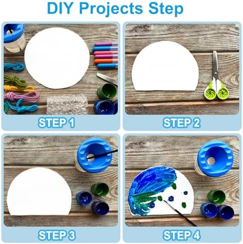PATIKIL 2inch Circle Card Stock, 36Pcs Round Shape Cutouts Paper Thick Cardstock Coaster for DIY Craft Projects Classroom Bulletin Board Decor, Light Blue