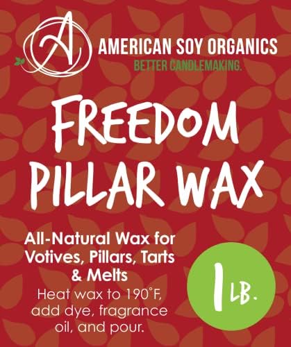 American Soy Organics Freedom Soy Pillar Wax Beads, 1 lb
