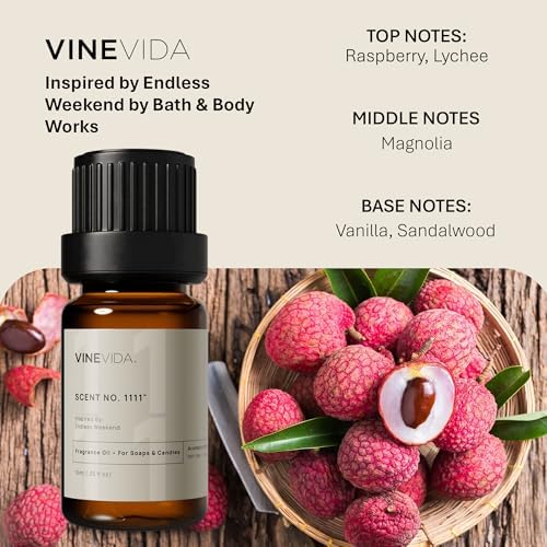 VINEVIDA [0.33oz] Endless Weekend Fragrance Oil for Candle Making and Soap Making - Premium Candle Scents for Soy Candles