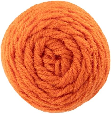Craft County Size 4 (Medium) 100% Acrylic Fiber Yarn – Variety of Color and Pattern Options – Great for Crochet, Knitting, and Weaving (Carrot)