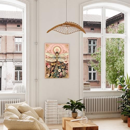 xcemhil Dragonfly Paint by Numbers Kit for Adults Beginner, Dragonfly Acrylic Paint by Number Kits Suitable for Home Wall Art Decor Gifts 16x20 Inch