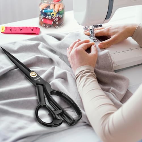 Fabric Scissors Professional, 9" Heavy Duty Sewing Scissor for Fabric Cutting, Tailor Sharp Sewing Shears for Cutting Leather craft Home Office Students Artists Dressmakers