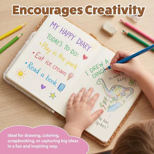 VOTUM Flower Cat Fuzzy Sketch Book: Personalized Artist Sketchbook with 3D Flowers: Sketching, Drawing and Creative Doodling. Notebook and Sketchbook to Draw and Journal (Flower Garden)
