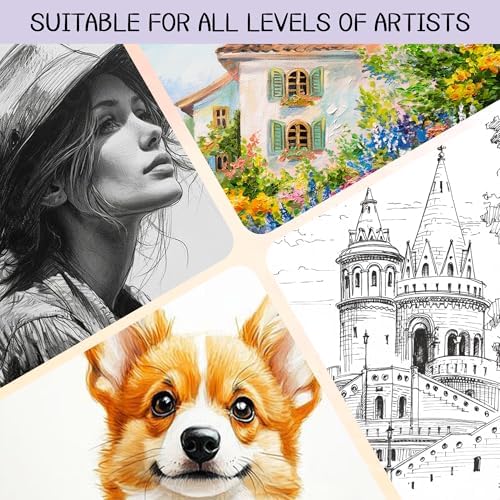 WINNER 9" x 12" Sketch Book 4 Pack, 400 Sheets Spiral Bound Art Sketchbook, 68lb/100gsm White Acid Free Drawing Pad, Sketching Drawing Writing Sketch Pad for Kids, Adults, Art Supplies for School