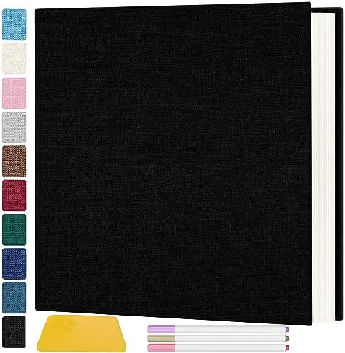 Zesthouse Large 18In Photo Album Self Adhesive 60 Pages, Scrapbook Albums with Sticky Page Holds 10x12 & 8x10 & 5X7 & 4x6 Pictures, DIY Photo Book Ideal Gift for Family Wedding Baby