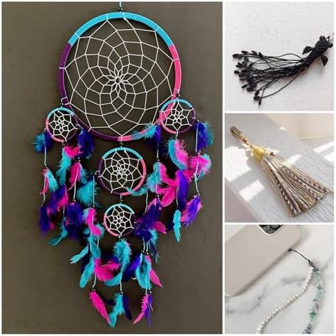 8 Rolls 0.8mm Nylon Beading String Friendship Bracelet String 400 Yards Macrame Nylon Cords Colorful Braided Thread Chinese Knotting Cord for Kumihimo Necklaces Tassels Jewelry Making