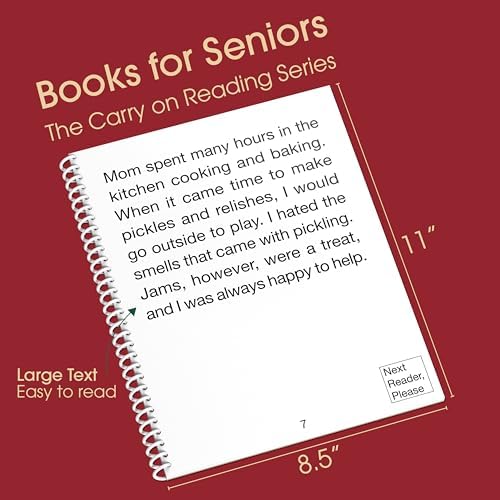 Keeping Busy Large Print Books 2 Dementia Activities for Seniors | Alzheimer Products for Elderly Patients | Funny Story Paperback Short Stories for Senior Citizens w/Memory Loss or Alzheimers