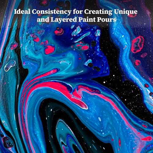 DecoArt Fluid Art Ready-to-Pour Paint Set – Neon Blast Colors, Set of 6 (4 fl oz Bottles) – Neon Acrylic Pouring Paints for Canvas, Wood & Fluid Art DIY Projects