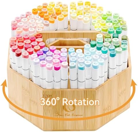Ohuhu 360° Rotating Marker Organizer Holds 162 Honolulu & B Oahu Markers