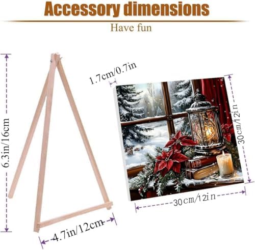 VIGEGU 4 Pack Christmas Paint by Numbers Kit for Adults with Framed
