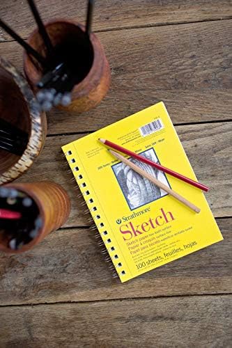 Strathmore 300 Series Wire Bound Sketch Pad, 50 lb. Paper, 9 X 12 inches, 100 Sheets (350-9)