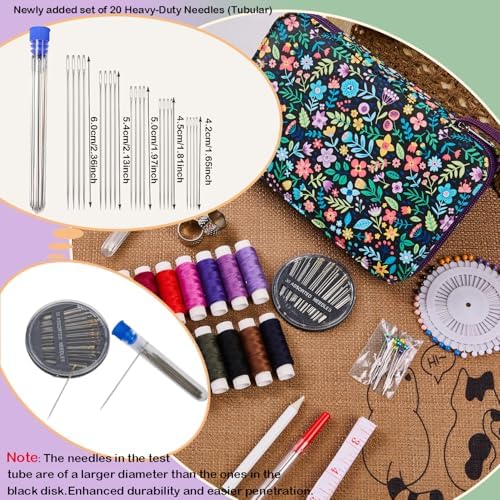 Bobode 140PCS Travel Hand Sewing Kit with Needle and Thread Set