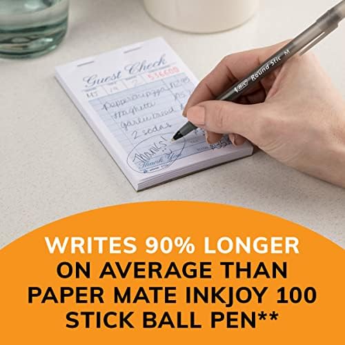 BIC Round Stic Xtra Life Assorted Ink Ballpoint Pen's, Medium Point (1.0mm), 60-Count of Bulk Pens, Flexible Round Barrel for Comfortable Writing, No. 1 Selling Ballpoint Pens (Pack of 9)