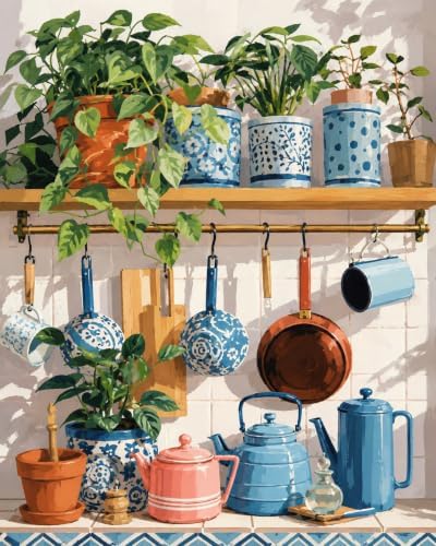 TELMOXA Plant Paint by Numbers Kit for Adults, 16x20 in