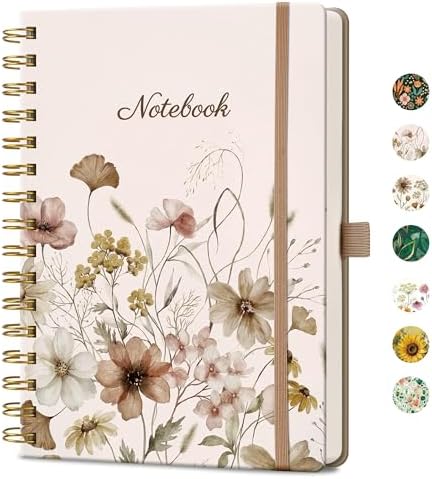 AHGXG Spiral Journal Notebook, 160 Lined Pages, A5 Size (5.7'' x 8.3'')