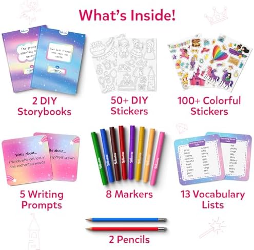 Skillmatics Storybook Art Kit – Unicorns & Princesses, Craft & Writing Kit