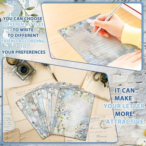 TaoBary 160 Pcs Serenity Junk Stationery Paper and Envelopes Set
