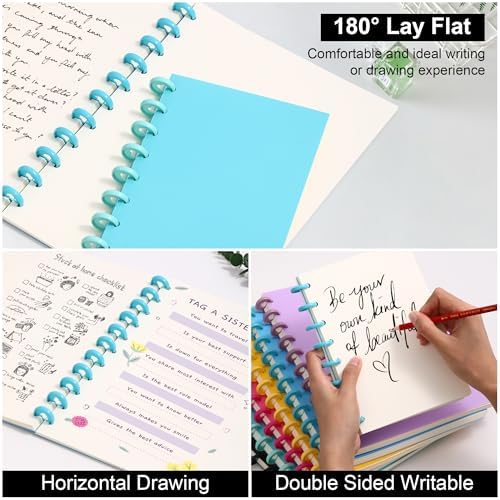 Blank Spiral Notebook For Women Blank Spiral Journal No Lines Blank Pape Notebook Spiral Sketchbook A5 Journal 160 Pages 5.6 × 8.2 Inch Unlined Journaling, Sketch book , Note Taking | Gift Artists for Drawing Office School Home (Pink+Yellow)2pcs