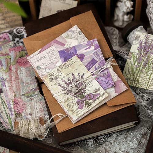 400PCS Vintage Scrapbook Paper Journaling Scrapbooking Supplies Kit Aesthetic Decorative Craft Paper Assorted for Bullet Junk Journals Card Making Craft DIY, Past Stories