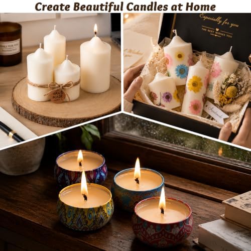 Candle Wicks Kit for Candle Making, 50 Wood Wicks