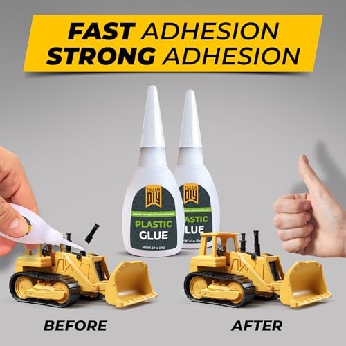 Plastic Glue for Models, Miniatures, Legos, PLA, 3D Printing Repair. Fast Setting Heavy Duty Strong Super Glue for Plastic 20g