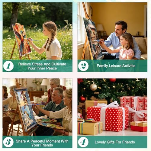 Kalonyth Aurora Paint by Numbers Kit for Adults, 16x16 inch, No Framed
