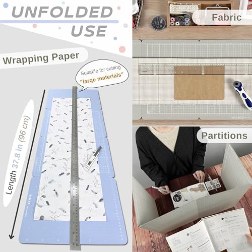 iMAT Flip Cutting Mat M Type Foldable Double-Sided Origami White