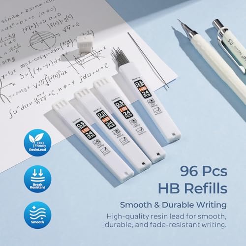 Nicpro Cute Mechanical Pencil Set, 4PCS 0.5mm Pastel Drafting Pencils
