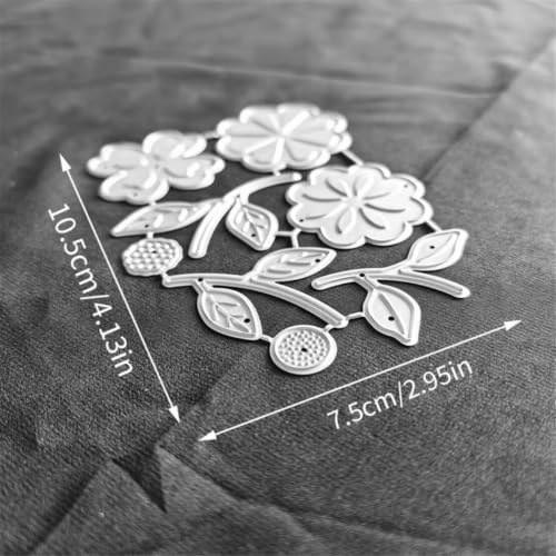 Scrapbooking Die-Cuts for Card Making, Christmas Metal Cutting Dies, Paper Craft Punch Template, Background Embossing Stencils, DIY Album Décor (3D Flower-10.5x7.5cm)