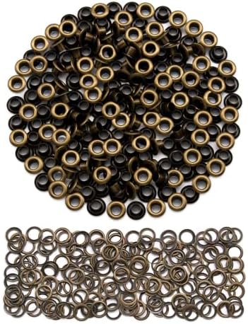 SEMINI 400 Sets 5mm Bronze Grommet Eyelet Kit for Fabric Leather Crafts
