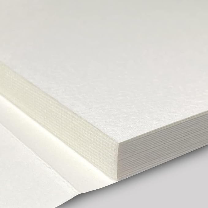 Tearable Square 3.9X3.9 300gsm Portable Fine Textures Watercolor Paper Pad Journal 40pgs (20 Sheets) Travel Size for Calligrapher Watercolour Sketch Book Notebook. White 1pc