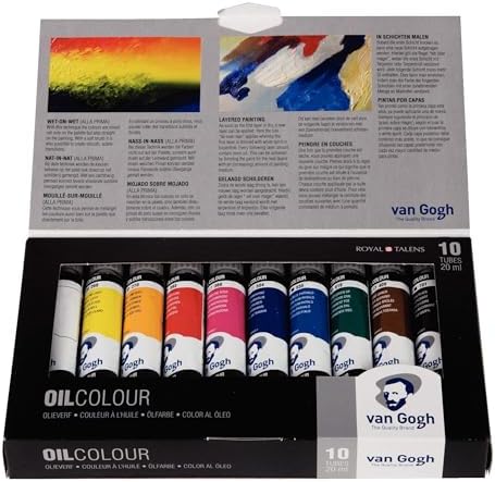 Van Gogh Oil Color Paint, 10x20ml Tubes, Basic Set
