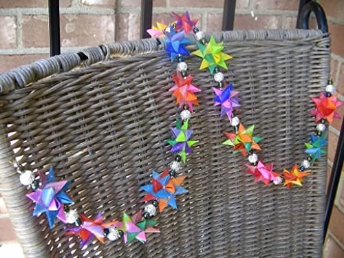 1/2" Bright Rainbow Froebel Moravian German Star Paper Strips Origami Ornaments Colorful Craft Projects (100 Strips)