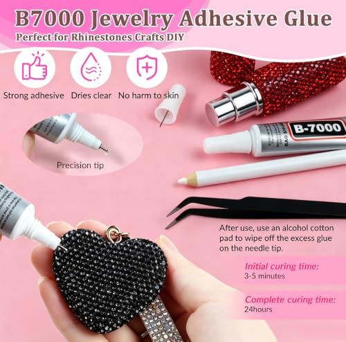 10000PCS White AB Rhinestones Bedazzling Gems 2/3/4/5/6MM Mix Sizes Resin Jelly Bedazzler Kit Flatback with Complete Tools for DIY, Nail, Art Craft for Girls Gift