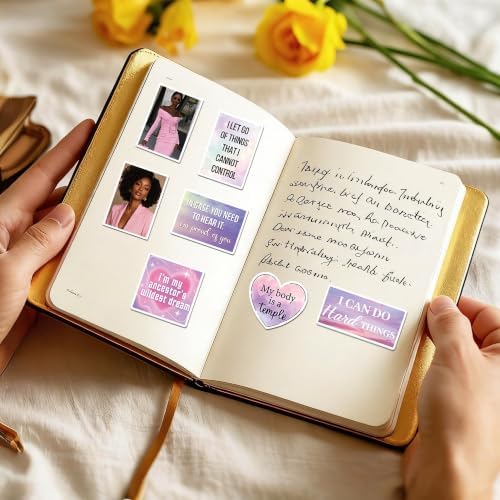 Purple Vision Board Supplies - 50 Pcs Aesthetic Black Girl Stickers
