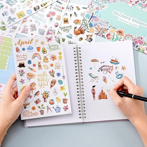 Planner Stickers - 12 Monthly Calendar Stickers for Celebrations