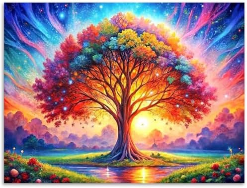 Tree of Life Diamond Art Kits for Adults Beginners 12x16 in, DIY Craft Gift