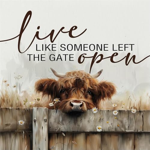 GOUOYANA Highland Cow Diamond Art Kits for Adult-Diamond Painting Wall Art