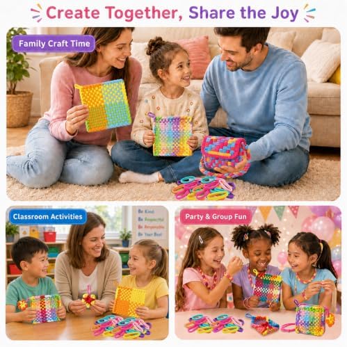 1000 Pcs Potholder Loops, Weaving Loom Refill Loops for 7" Loom