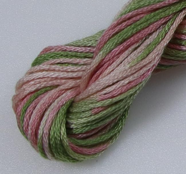 KCS Big skeins of 25 Meters Size 25 Color Variegated Cross Stitch Stranded Threads,6 skeins,4500