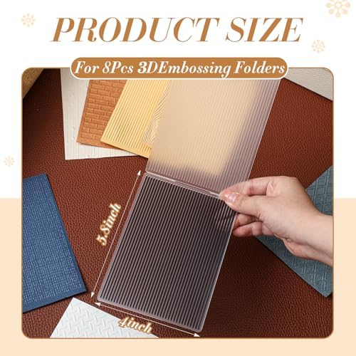 8 Pcs Geiseralie Embossing Folders for Card Making,Vintage Style