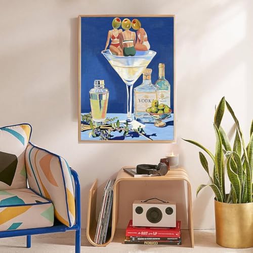 EIBEILI Diamond Art Kits for Adults, Female Cocktail Diamond Painting Kits for Beginner DIY 5D Full Drill Diamond Dots Crafts for Home Wall Decor Gifts 12x16 Inch