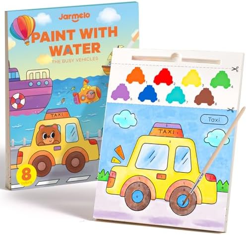 Jar Melo Paint with Water Books for Toddlers, Transportation