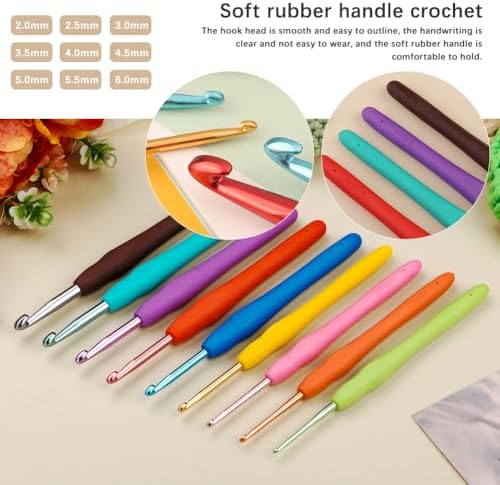 Pnytty 107Pcs Crochet Kit for Beginners Adults, Crochet Starter Kits