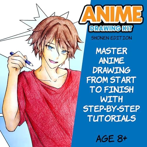 Faber-Castell Anime Drawing Kit, Shonen Edition with Step-by-Step Book