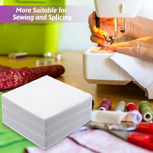 200 Pack 5-inch Cotton Fabric Squares, 5″ Precut Cotton Fabric Squares, Solids White Charm Pack, White