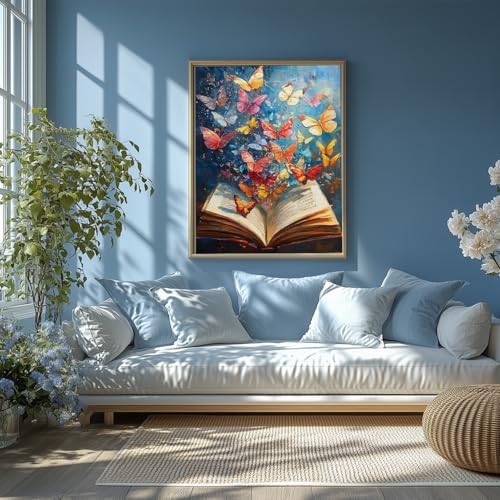 AIBOERL Paint by Numbers Kit for Adults Beginner,Butterfly Book, 12X16In
