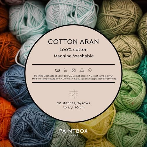 Paintbox Yarns 100% Cotton Aran Yarn 1.76oz / 50g, 93yds / 85m